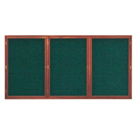 United Visual Products Board, 36x36, Walnut/Green UV102EZ-GREEN-WALNUT